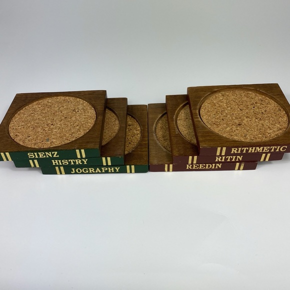 Gail Craft Wood Books 6 Coasters Vintage - Picture 6 of 10